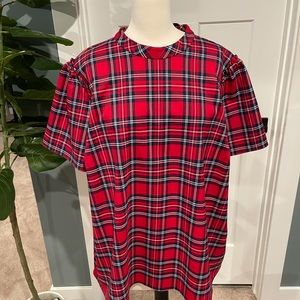 Draper James plaid blouse, 2x. Never worn.